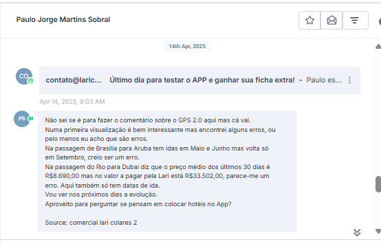 Dashboard do sistema mostrando dados em tempo real
